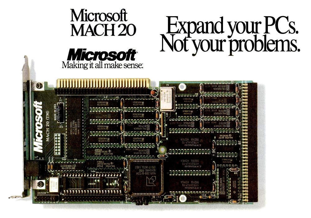 Microsoft Mach 20 Accelerator Board Ad (1988)